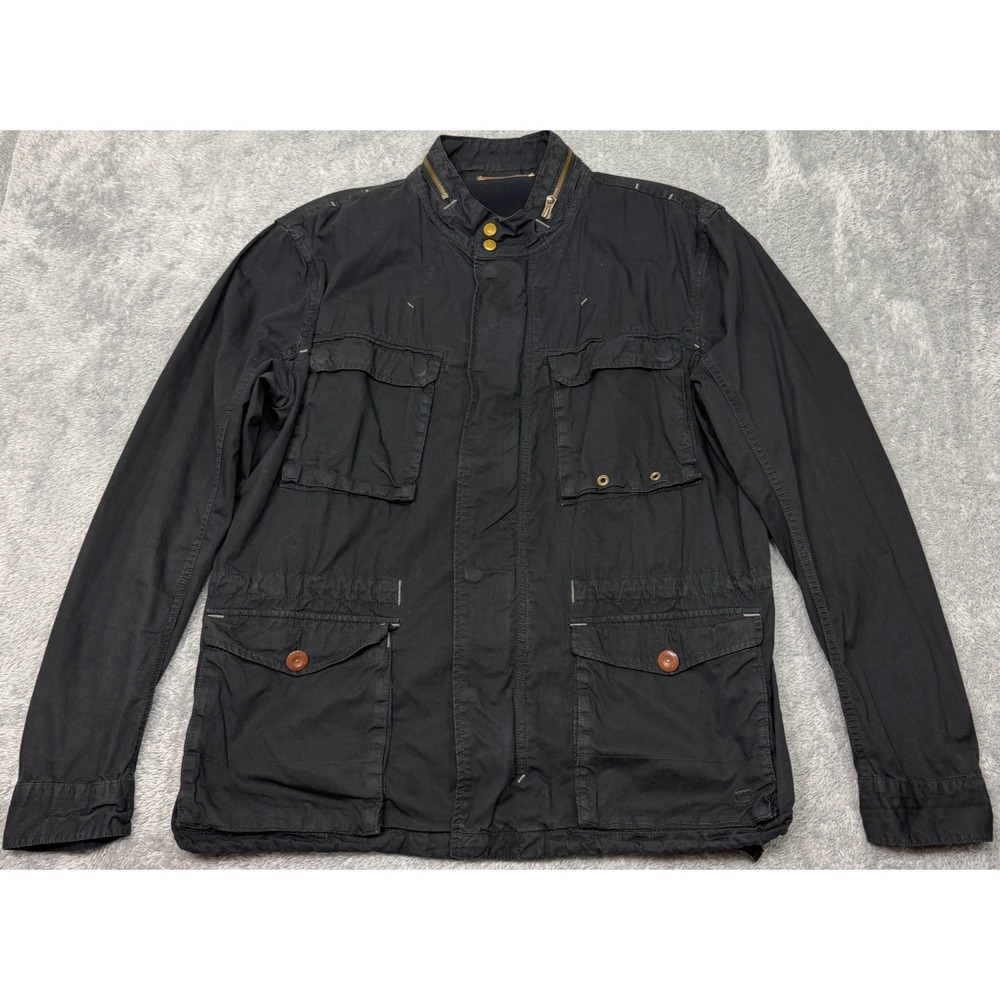 Raw Correctline By G-Star Cl Etosha City Noir Black Utility Overshirt Size Large